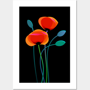 Poppy flowers Posters and Art